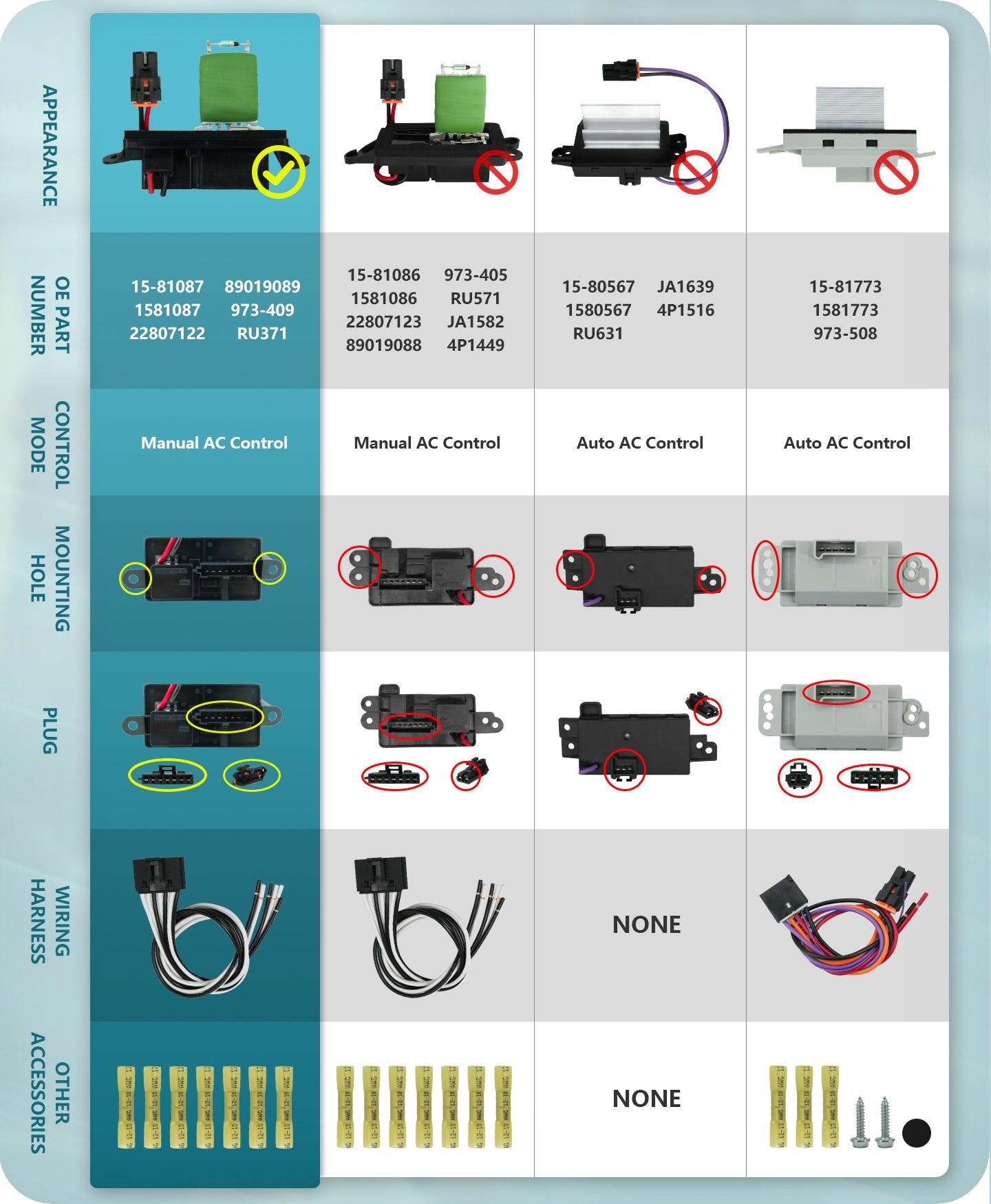 Marsflex Blower Motor Resistor 22807122 - Marsflex