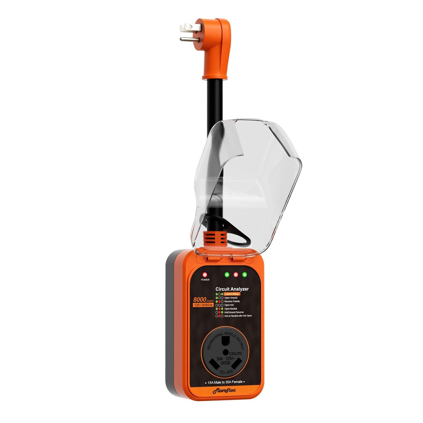 Marsflex Rv Surge Protector, 15 Amp to 30 Amp - Marsflex