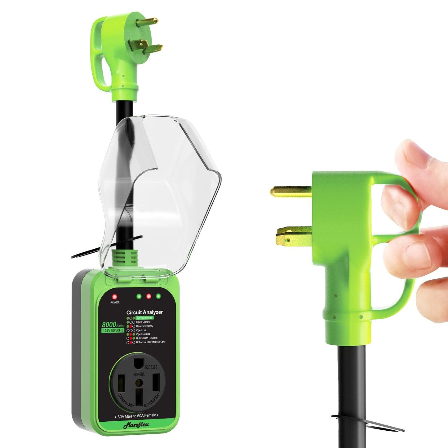 Marsflex Rv Surge Protector, 30 Amp to 50 Amp - Marsflex