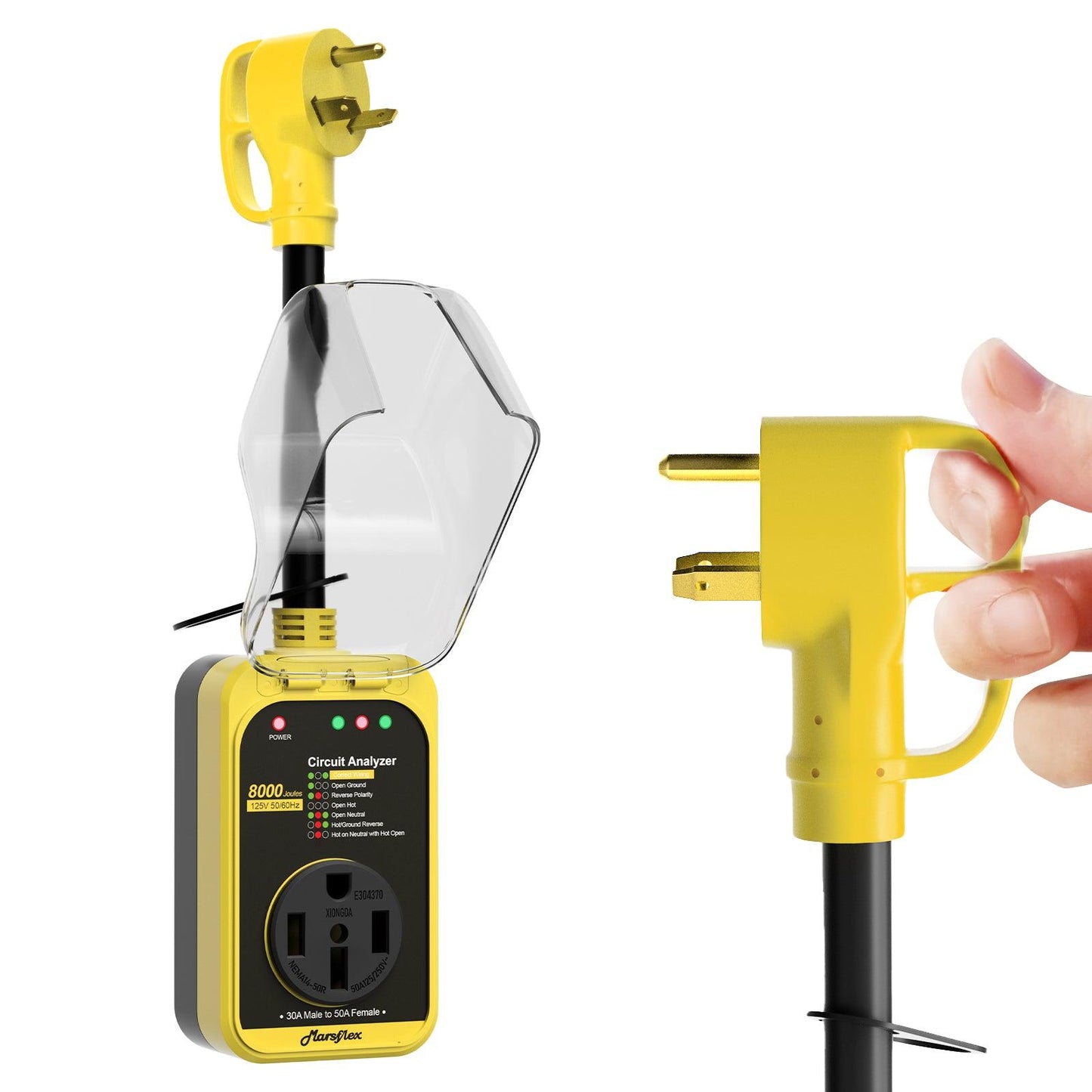 Marsflex Rv Surge Protector, 30 Amp to 50 Amp - Marsflex