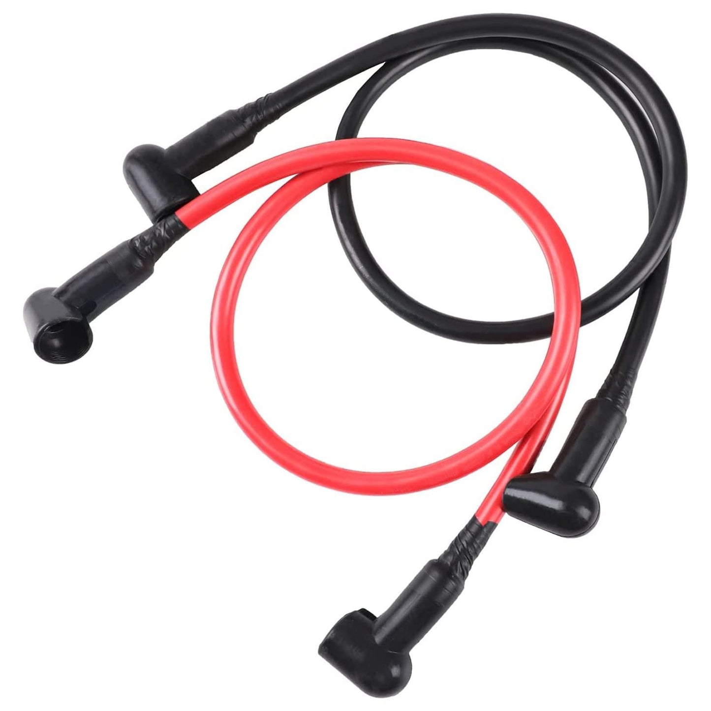 Battery Cable Set(Positive + Negative) 4 AWG 2 feet(24 inch) with 5/16" Tinned Copper Lugs and Protector Cover - Marsflex