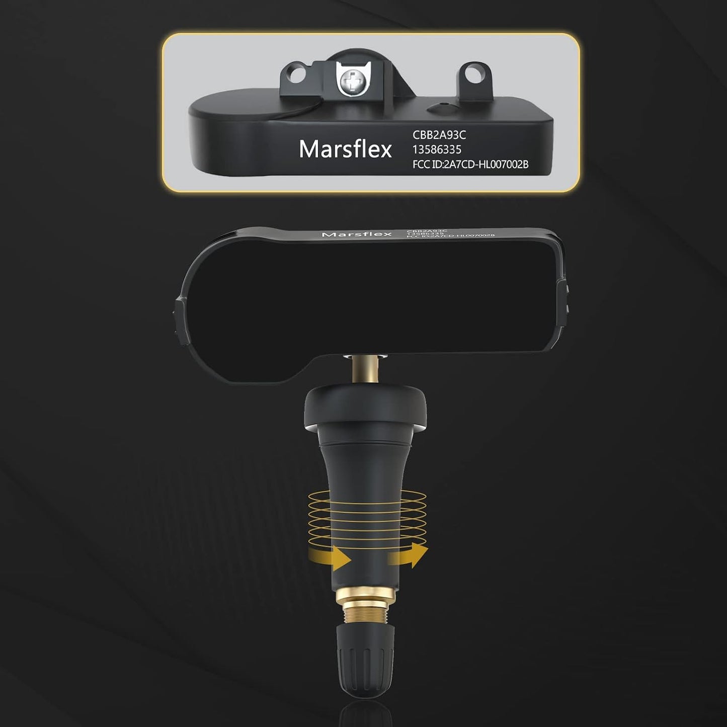 Marsflex TPMS Sensor Fit for Chevy Silverado Equinox Cadillac OE 13598771 | 4pcs 315MHz Pre‑programmed Tire Pressure Monitoring System For GM GMC Sierra Buick Saturn Pontiac SAAB 2002-2021 13598772