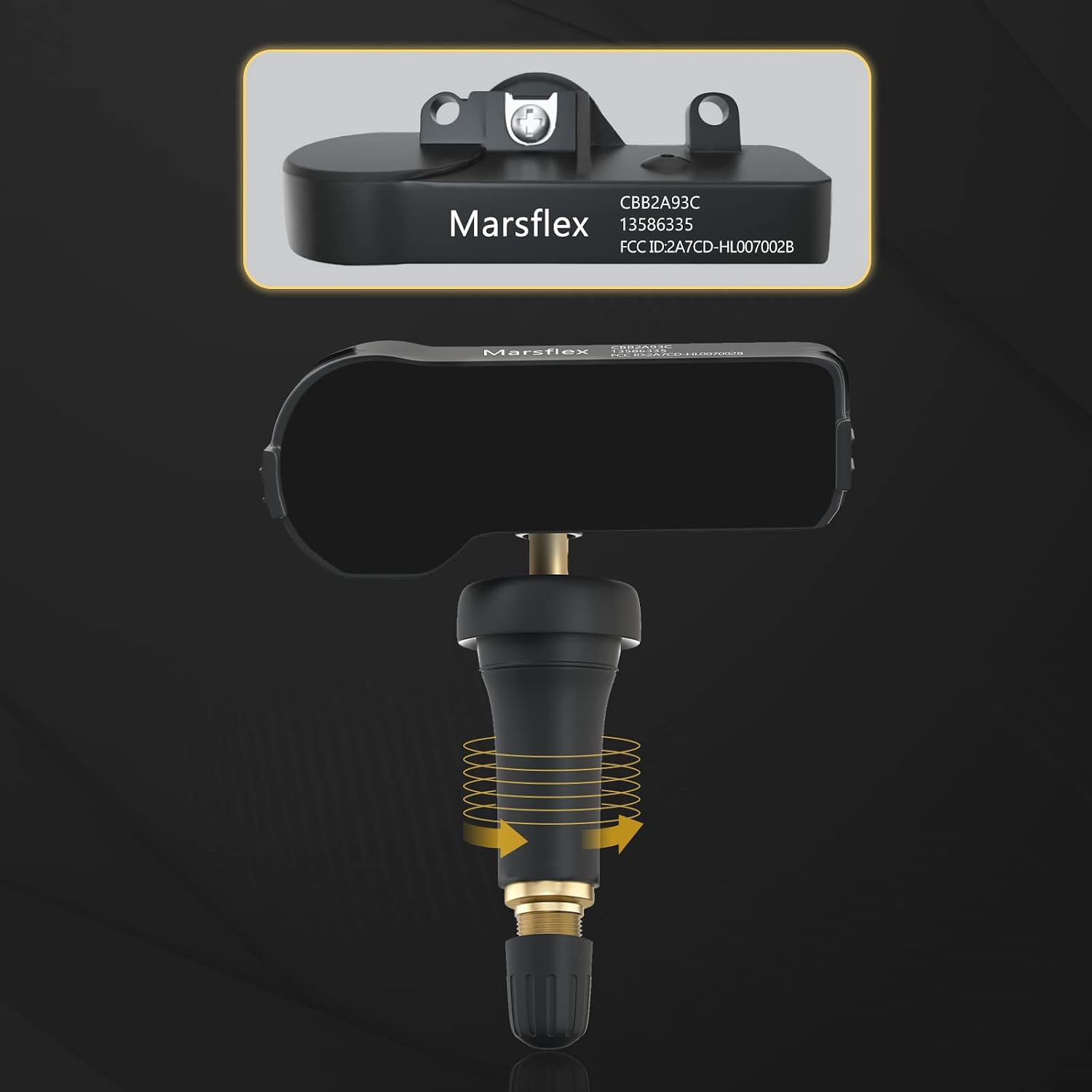 Marsflex TPMS Sensor Fit for Chevy Silverado Equinox Cadillac OE 13598771 | 4pcs 315MHz Pre‑programmed Tire Pressure Monitoring System For GM GMC Sierra Buick Saturn Pontiac SAAB 2002-2021 13598772