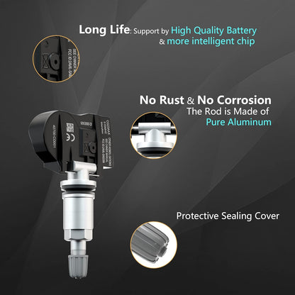 Marsflex TPMS Sensor Compatible for Nissan Infiniti Programmed Tire Pressure Monitoring System Replaces# 40700-1AA0B 40700-3AN0A, 40700-3AN0B, 40700-3AN0D, 40700-JA00C, 40700-JA01B, 40700-JA02B 315MHZ