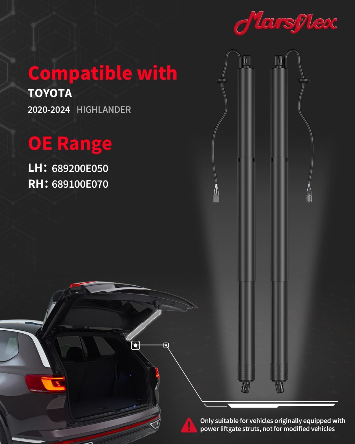 Marsflex Electric Liftgate Strut Fit for Toyota Highlander 2020-2024, 1Pair