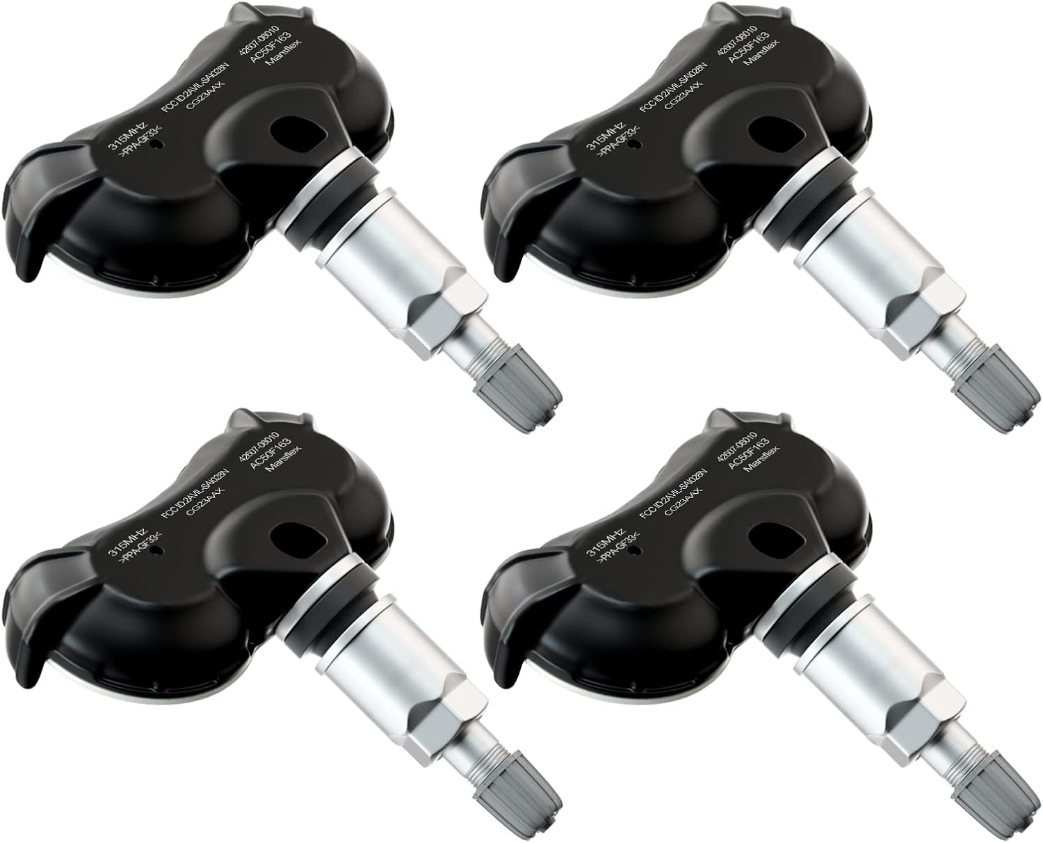 Marsflex TPMS Sensor Fit for Toyota Tundra Sienna Sequoia 2007-2020 | 4Pcs 315MHz Pre-programmed Tire Pressure Monitoring System Sensors, Replacement OE 42607-0C070 426070C030 4260708010