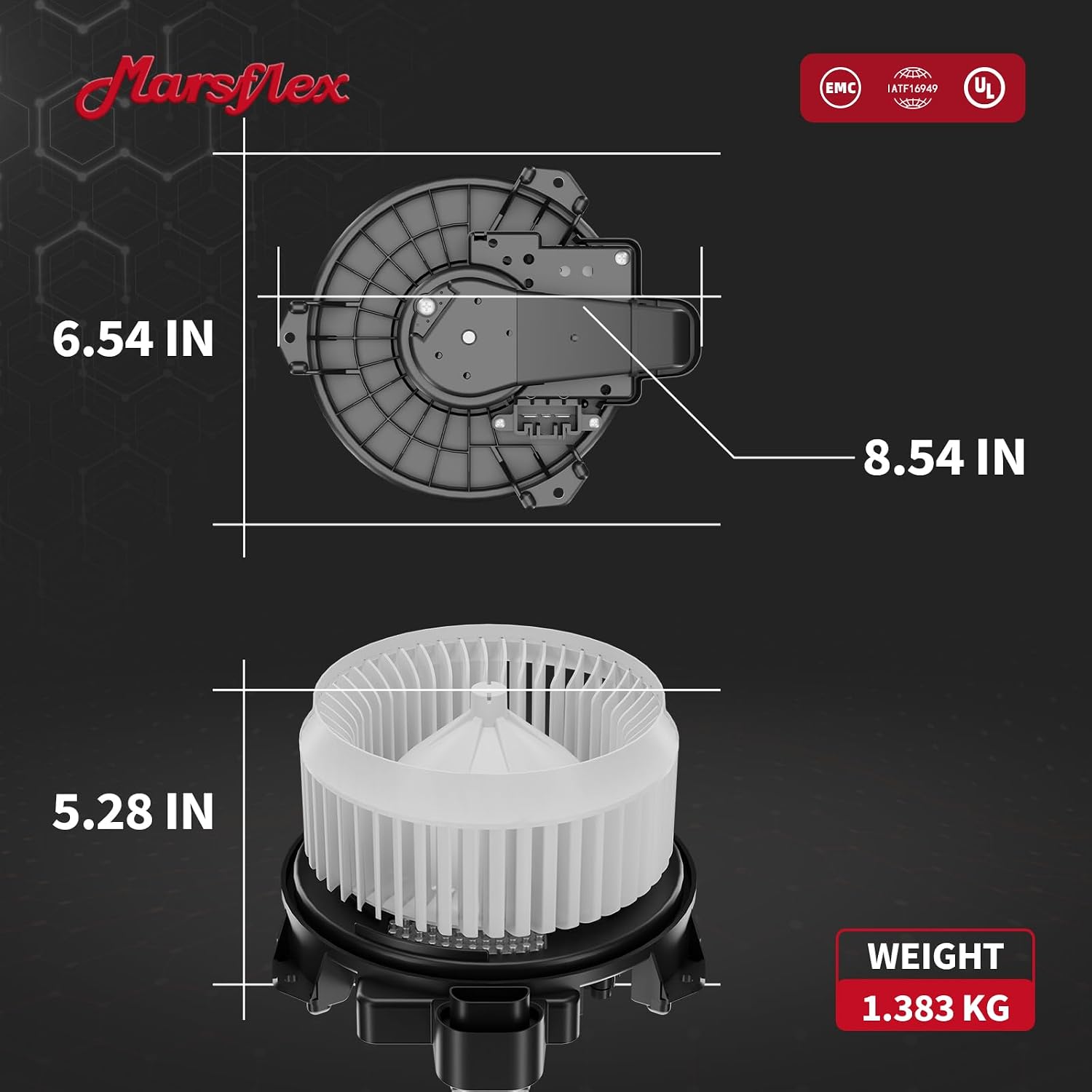 Marsflex Front Blower Motor 700249 for 2009-2019 Toyota Corolla Prius V | Only Fit Auto AC System for 2010 2011 2012 2013 2014 2015 2016 2017 2018 Automotive Replacement Blower Motor Fan