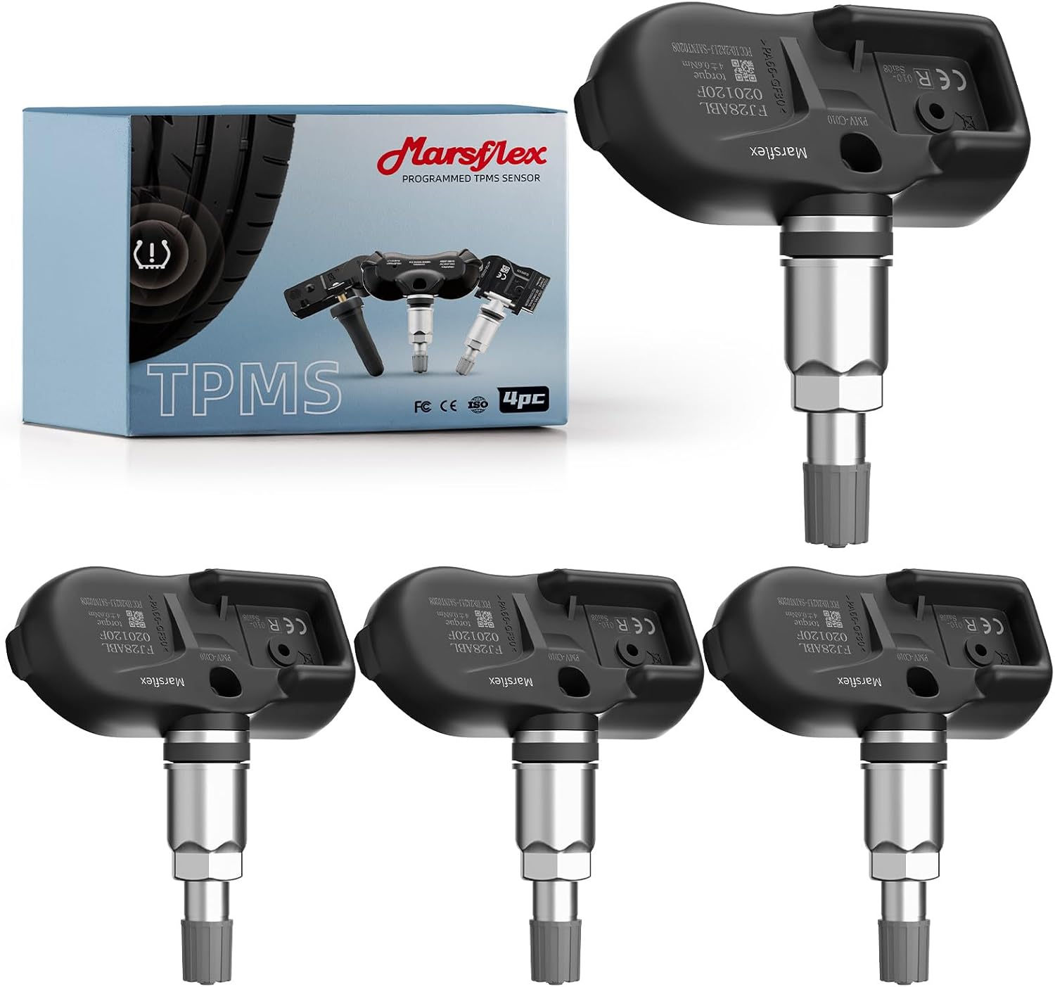 Marsflex TPMS Sensors Fit for Lexus Toyota Camry RAV4 2016-2024，315MHz 4PCS | Pre‑programmed Tire Pressure Monitoring System Fit for Subaru Corolla RX ES GX LX LS Prius Avalon OE 4260706030 42607-48010