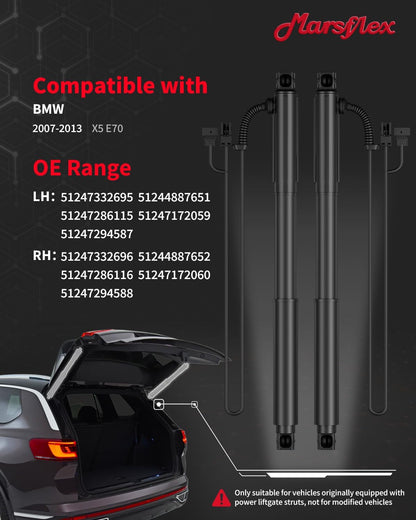 Marsflex Electric Liftgate Struts Fit for BMW X5 2007-2013, 1Pair