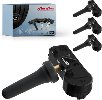 Marsflex TPMS Sensor 4PCS Compatible for Ford F150 Mazda Lincoln Mercury Explorer Mustang Expedition Edge Escape Fusion, Tire Pressure Monitoring Sensor Replaces# 6F2Z-1A189-A, 7L1Z-1A189-A 315MHZ