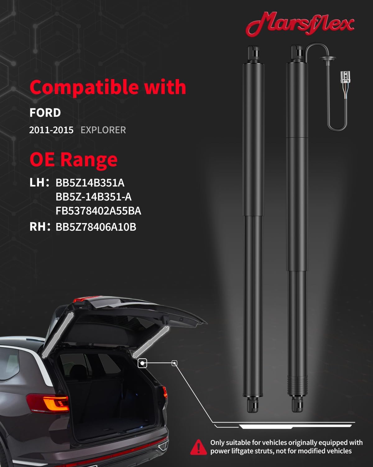 Marsflex Electric Liftgate Struts Fit for Ford Explorer 2011-2015, 1Pair