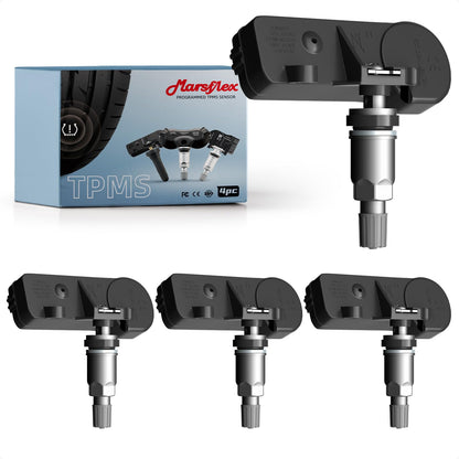 Marsflex TPMS Sensor Fit for Chevy Silverado Equinox Cadillac OE 13598771 | 4pcs 315MHz Pre‑programmed Tire Pressure Monitoring System For GM GMC Sierra Buick Saturn Pontiac SAAB 2002-2021 13598772