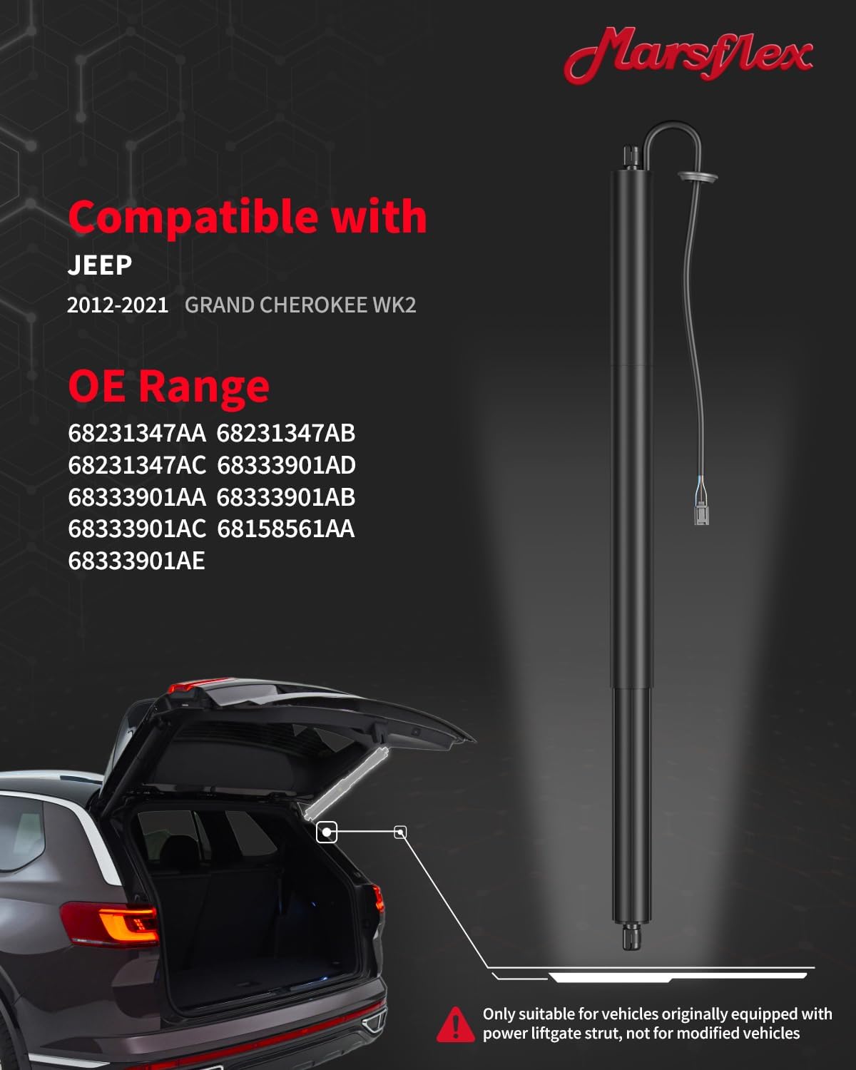 Marsflex Electric Liftgate Strut Fit for Jeep Grand WK2 Cherokee 2012-2021