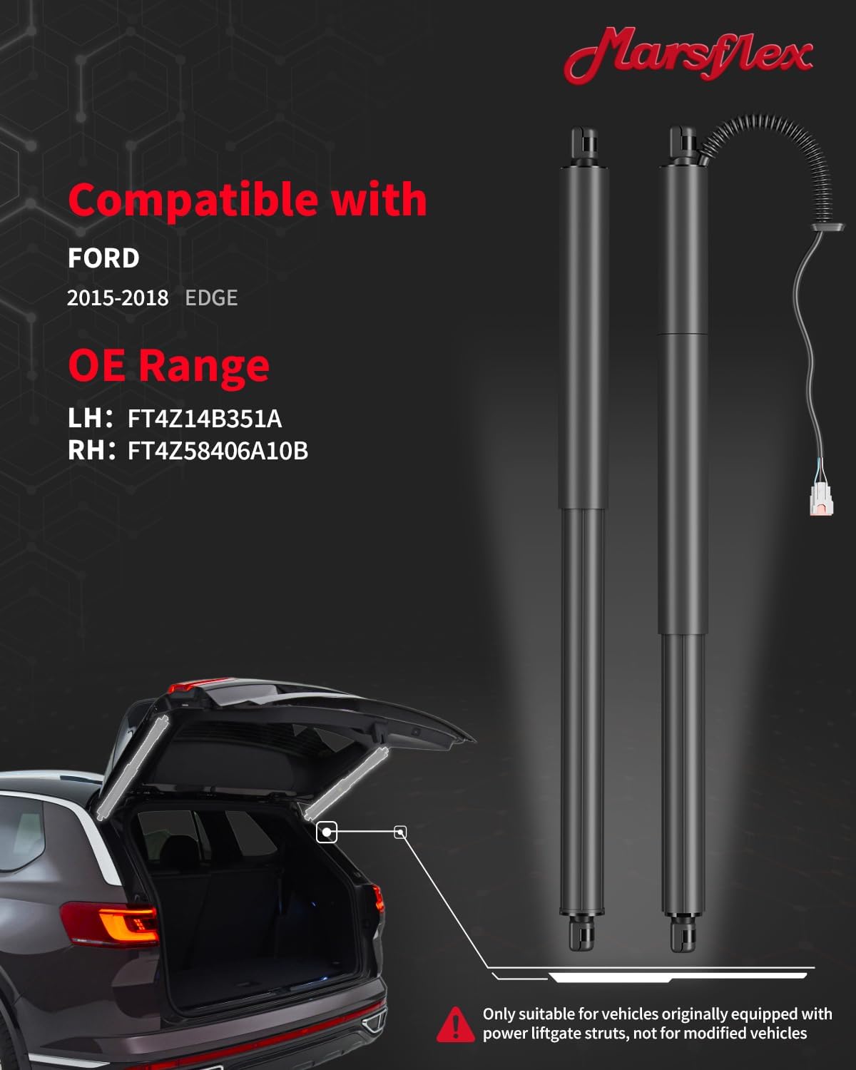 Marsflex Electric Liftgate Struts Fit for Ford Edge 2015-2018, 1Pair