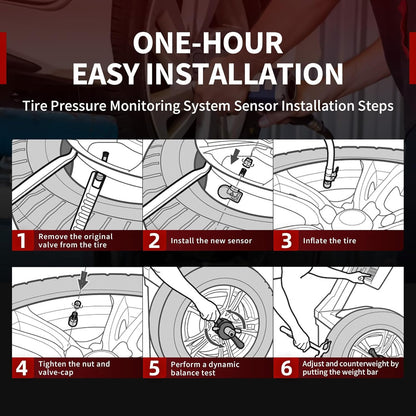 Marsflex TPMS Sensor 4PCS Compatible for Ford F150 Mazda Lincoln Mercury Explorer Mustang Expedition Edge Escape Fusion, Tire Pressure Monitoring Sensor Replaces# 6F2Z-1A189-A, 7L1Z-1A189-A 315MHZ