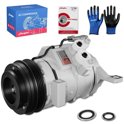 Marsflex AC Compressor with Clutch Fit for 2000-2019 Chevy Silverado | only Fit 2 Mounting Holes, Fit for Chevrolet Express GMC Savana Sierra 1500 2500 3500 4500 V8 4.8L/5.3L/6.0L /8.1L, CO29002C