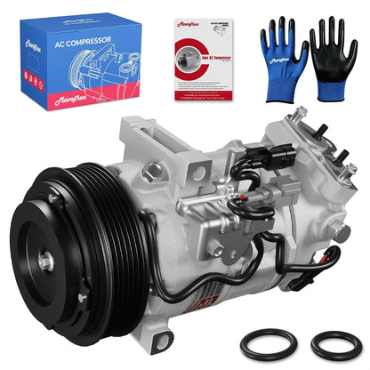Marsflex AC Compressor with Clutch Fit for 2013-2019 Nissan Sentra | Fit for L4 1.6L/1.8L, CO29072C 98585 926003SH0A with 6-Groove Pulley, 2014 2015 2016 2017 2018